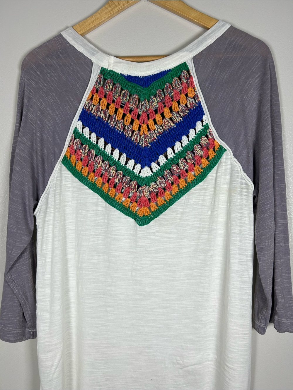 We The Free Free People Boho Spring Bound Crochet Chevron Top - Picture 6 of 13